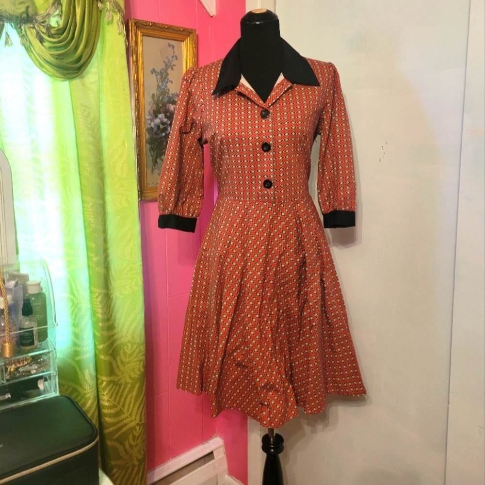 70s style retro dress